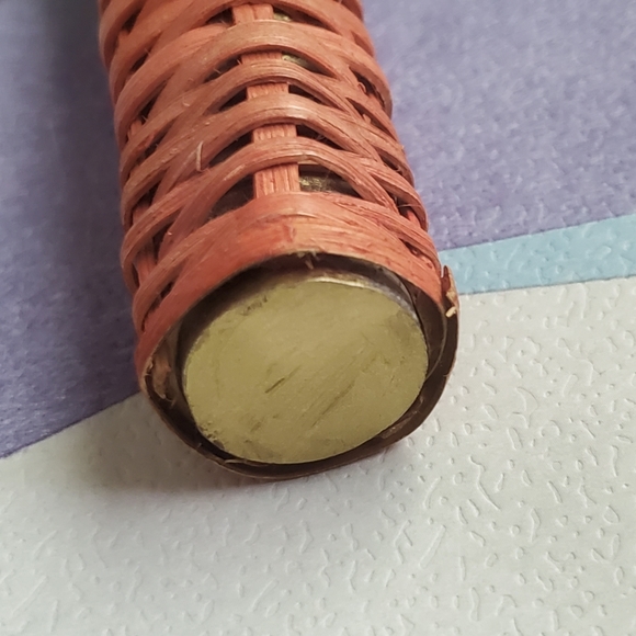 Anthropologie Boho Colorblock Woven Rattan Gold Bottle Opener Barware Preppy NWT - Picture 8 of 13